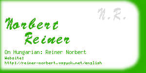 norbert reiner business card